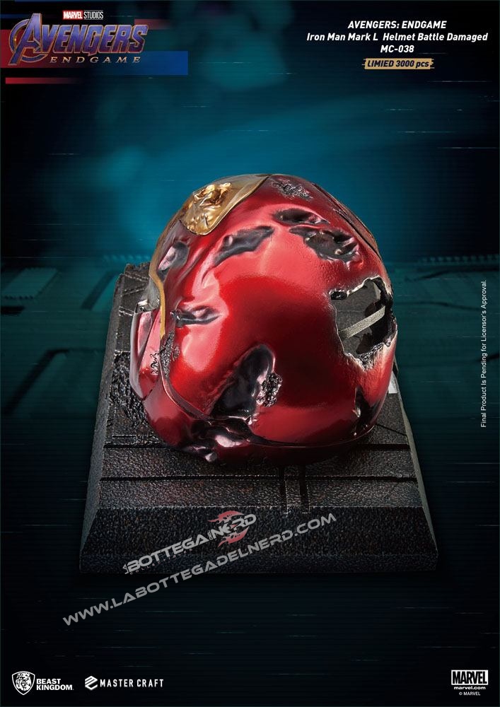 Avengers Endgame - Iron Man Mark50 Helmet Battle Damaged 22cm