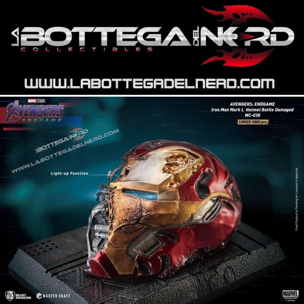 Avengers Endgame - Iron Man Mark50 Helmet Battle Damaged 22cm