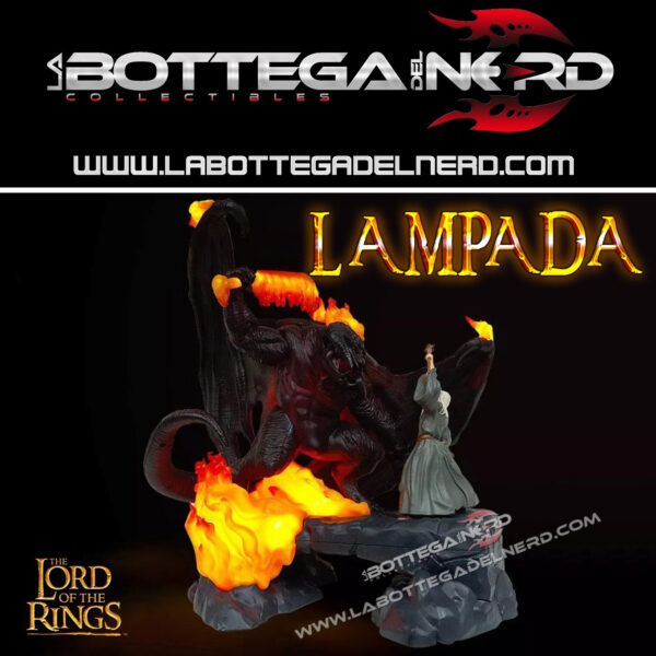 The Lord of the Rings - LED USB Lampada Balrog Vs Gandalf 41cm