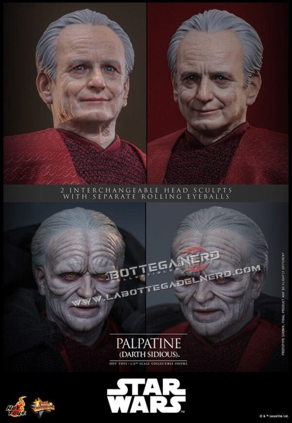 Star Wars: Episode III - Action Figure 1/6 Palpatine (Darth Sidious) 29cm - immagine 12