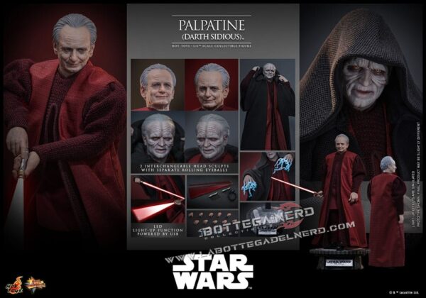 Star Wars: Episode III - Action Figure 1/6 Palpatine (Darth Sidious) 29cm - immagine 13