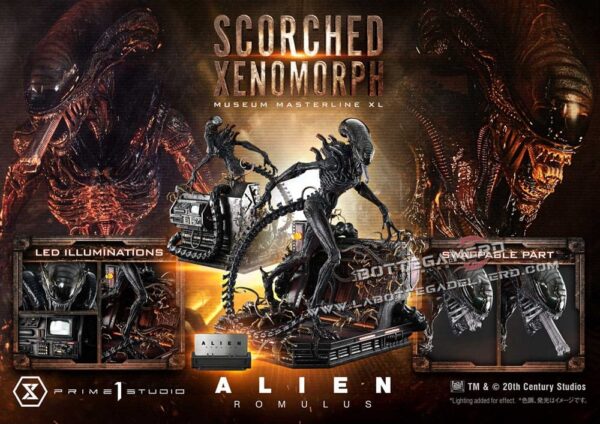 Alien: Romulus - XL Statue 1/3 Scorched Xenomorph 98cm - immagine 15
