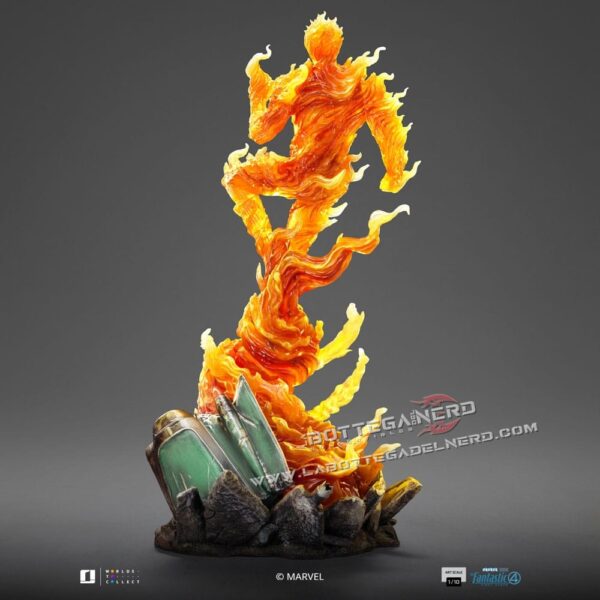 Fantastic Four - Art Scale Statue 1/10 Human Torch 30cm - immagine 4