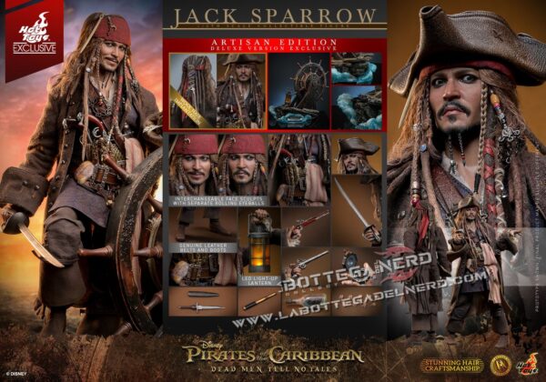 Pirates of the Caribbean - Jack Sparrow Action Figure Artisan edition 30cm - immagine 13