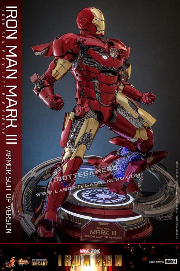 Iron Man - Action Figure 1/6 Iron Man Mark III (Suit Up Version) 32cm - immagine 6