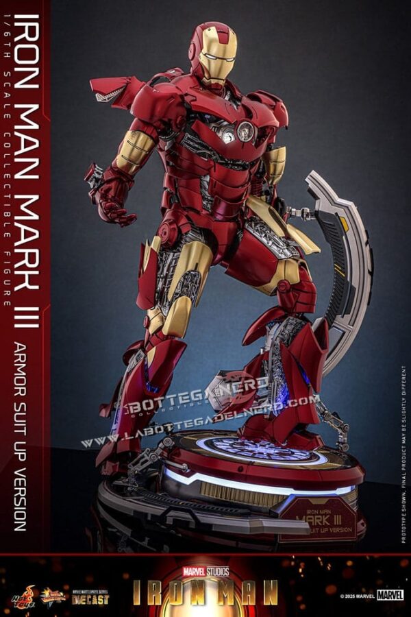 Iron Man - Action Figure 1/6 Iron Man Mark III (Suit Up Version) 32cm - immagine 5