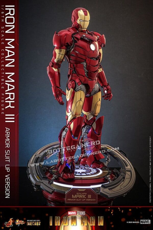 Iron Man - Action Figure 1/6 Iron Man Mark III (Suit Up Version) 32cm - immagine 2