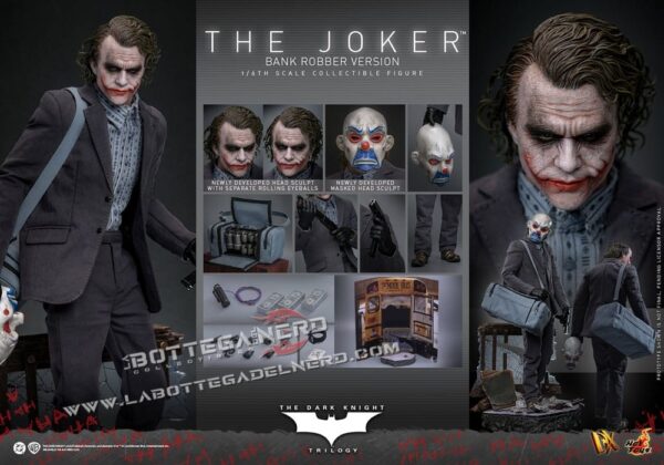 The Dark Knight - Action Figure 1/6 The Joker (Bank Robber Version) 30cm - immagine 13