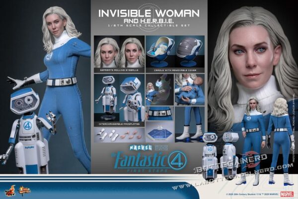 The Fantastic Four - Action Figure 1/6 Invisible Woman & H.E.R.B.I.E. 28cm - immagine 12