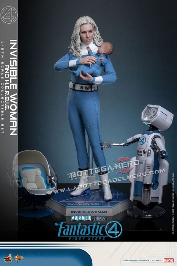 The Fantastic Four - Action Figure 1/6 Invisible Woman & H.E.R.B.I.E. 28cm - immagine 8