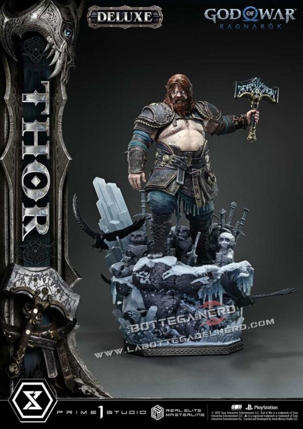 God of War Ragnarök - Masterline Statue 1/3 Thor Deluxe 105cm - immagine 6