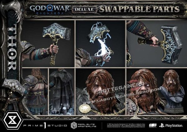 God of War Ragnarök - Masterline Statue 1/3 Thor Deluxe 105cm - immagine 8