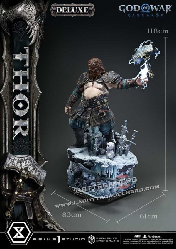 God of War Ragnarök - Masterline Statue 1/3 Thor Deluxe 105cm - immagine 9