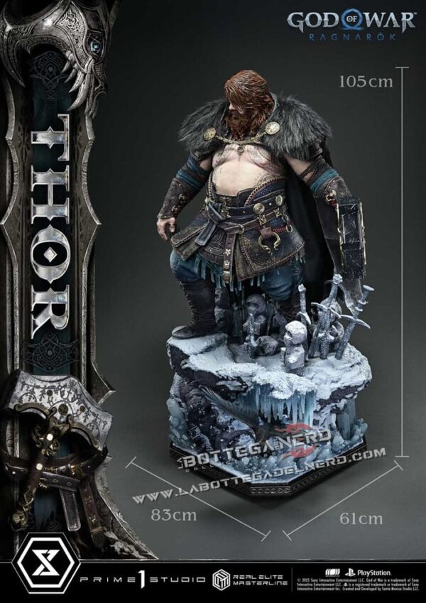 God of War Ragnarök - Masterline Statue 1/3 Thor 105cm - immagine 9