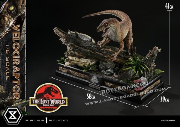 Jurassic Park II - Museum Collection Statue 1/6 Velociraptor 59cm - immagine 15