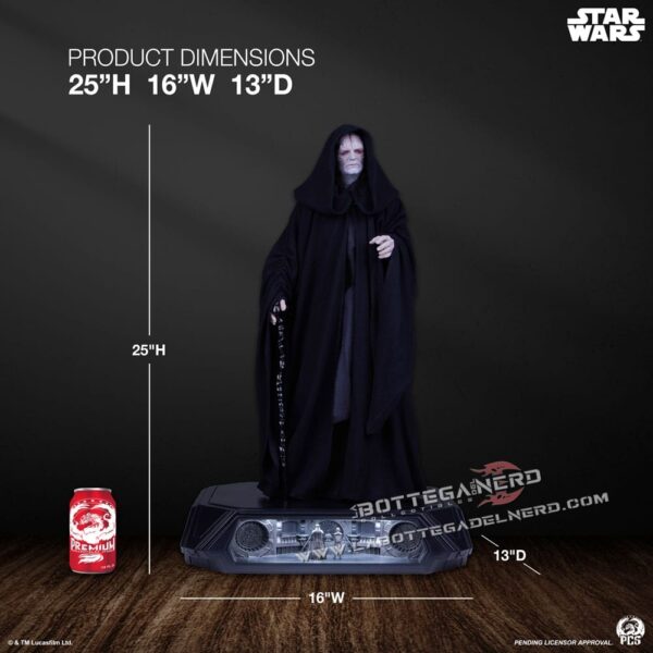 Star Wars - Hyperreal Statue 1/3 Emperor Palpatine 64cm - immagine 13