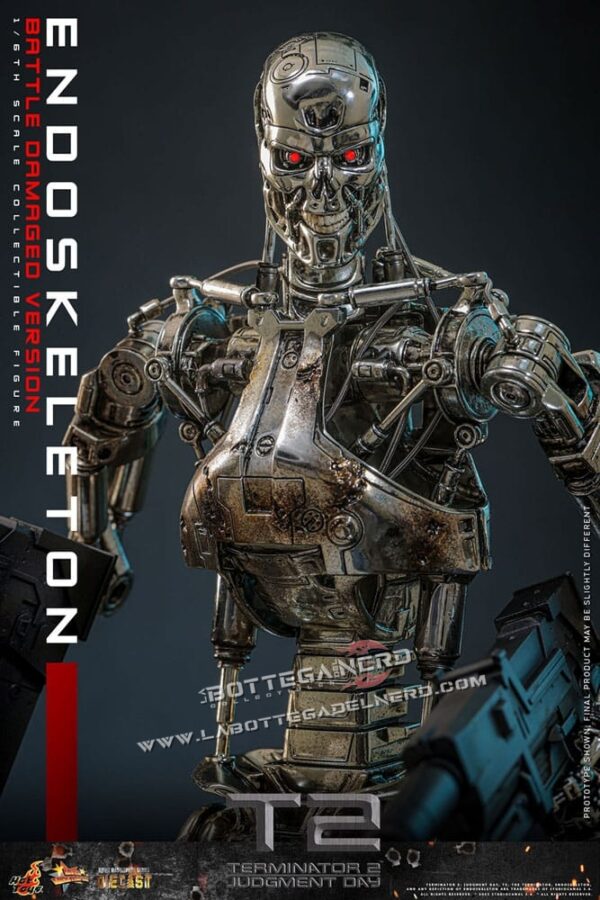 Terminator 2 - Die-cast Action Figure 1/6 Endoskeleton (Battle Version) 31cm - immagine 4