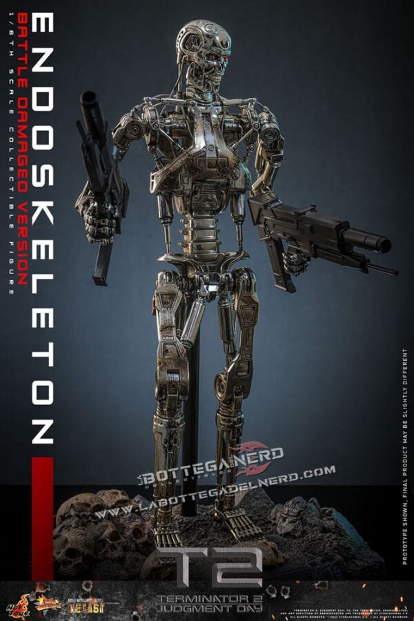 Terminator 2 - Die-cast Action Figure 1/6 Endoskeleton (Battle Version) 31cm - immagine 5