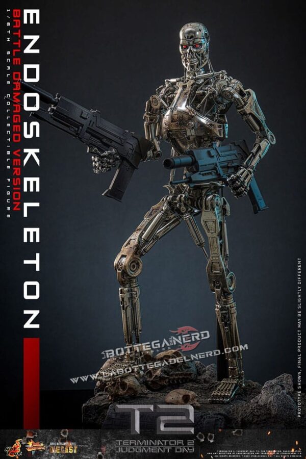 Terminator 2 - Die-cast Action Figure 1/6 Endoskeleton (Battle Version) 31cm - immagine 7