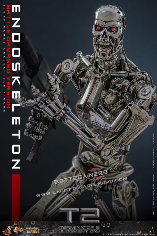 Terminator 2 - Die-cast Action Figure 1/6 Endoskeleton (Battle Version) 31cm - immagine 8