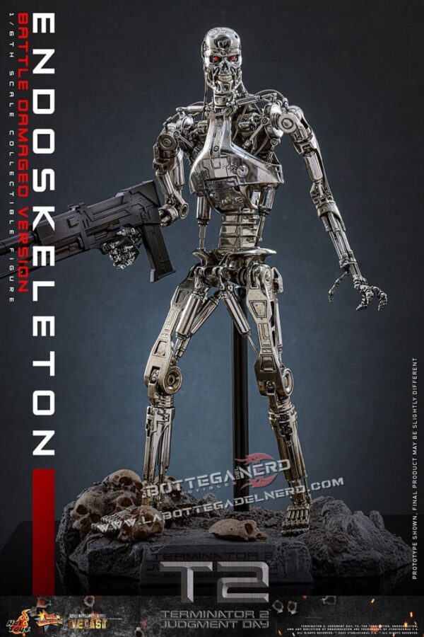 Terminator 2 - Die-cast Action Figure 1/6 Endoskeleton (Battle Version) 31cm - immagine 6