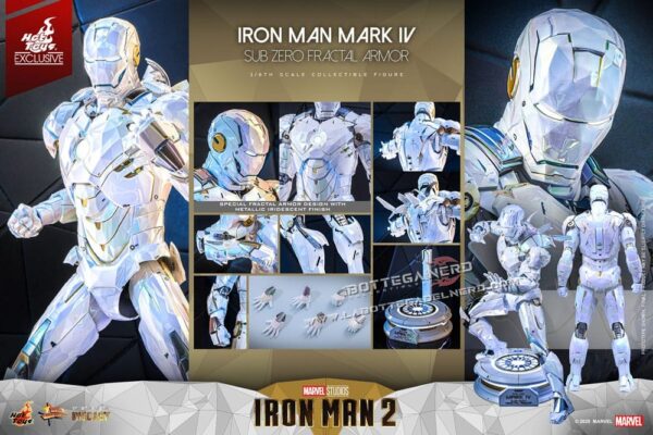 Iron Man 2 - Action Figure 1/6 Mark IV (Sub-Zero Fractal Armor) 33cm - immagine 10