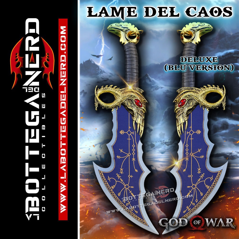 God of War Ragnarok - Replica LAME DEL CAOS Deluxe 1:1 (Version BLU)