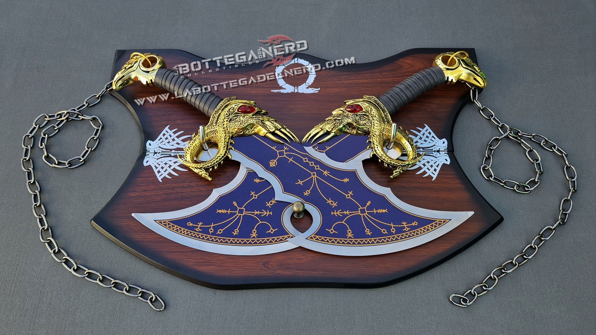 God of War Ragnarok - Replica LAME DEL CAOS Deluxe 1:1 (Version BLU) - immagine 3