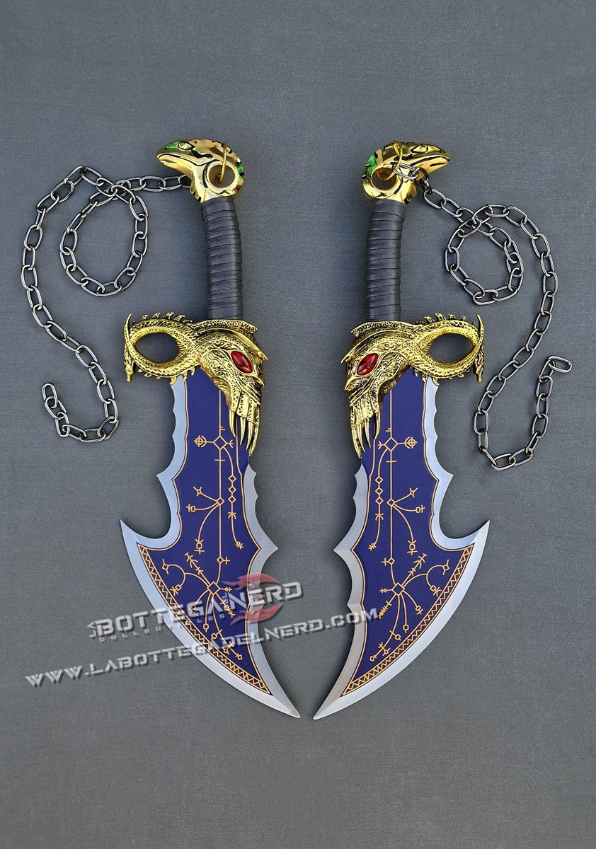 God of War Ragnarok - Replica LAME DEL CAOS Deluxe 1:1 (Version BLU) - immagine 4