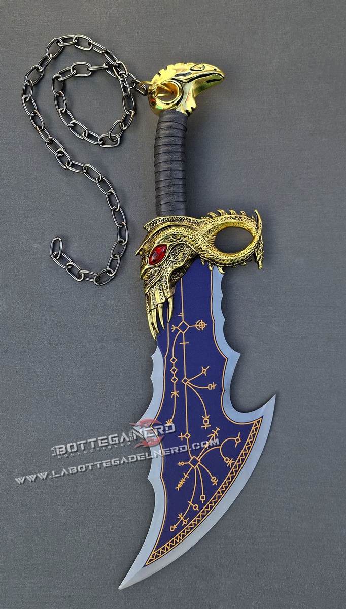 God of War Ragnarok - Replica LAME DEL CAOS Deluxe 1:1 (Version BLU) - immagine 6
