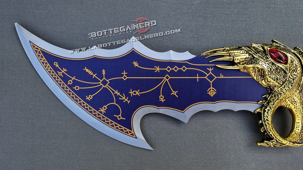 God of War Ragnarok - Replica LAME DEL CAOS Deluxe 1:1 (Version BLU) - immagine 7