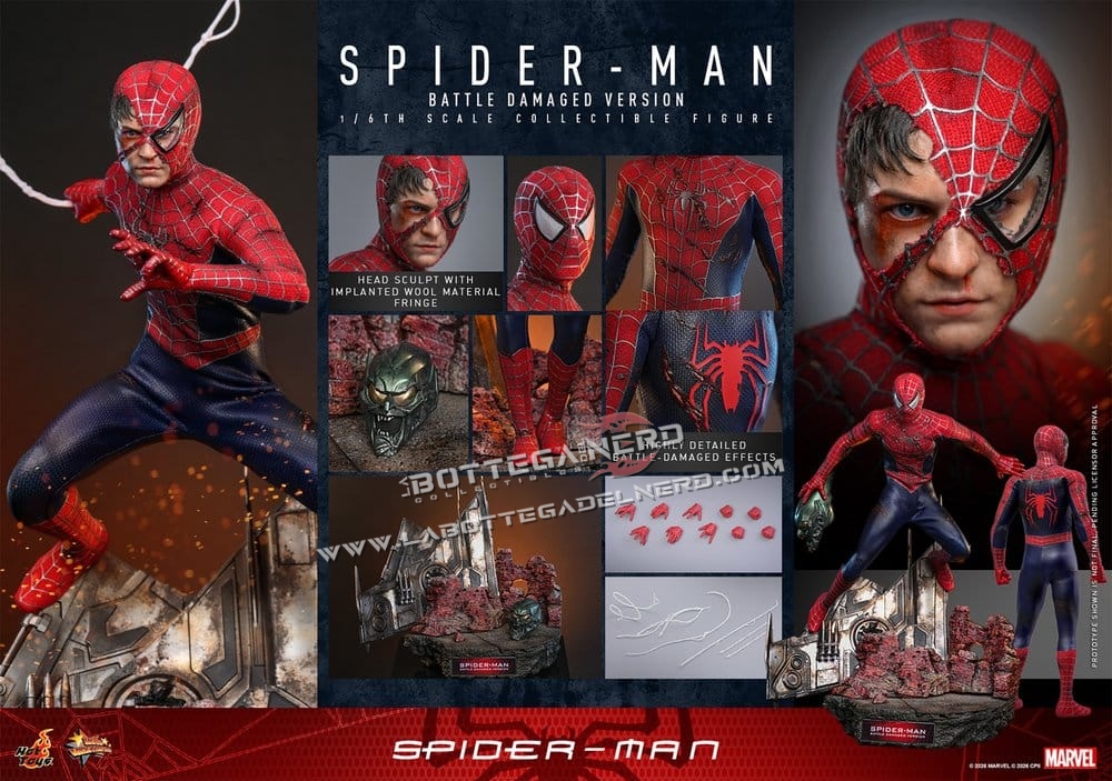 Spider-Man - Action Figure 1/6 Spider-Man (V.s. Battle Damaged) 30cm - immagine 11