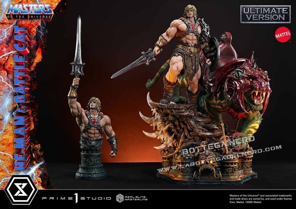Masters of the Universe - Statue 1/4 He-Man & Battle Cat Bonus 86cm - immagine 7