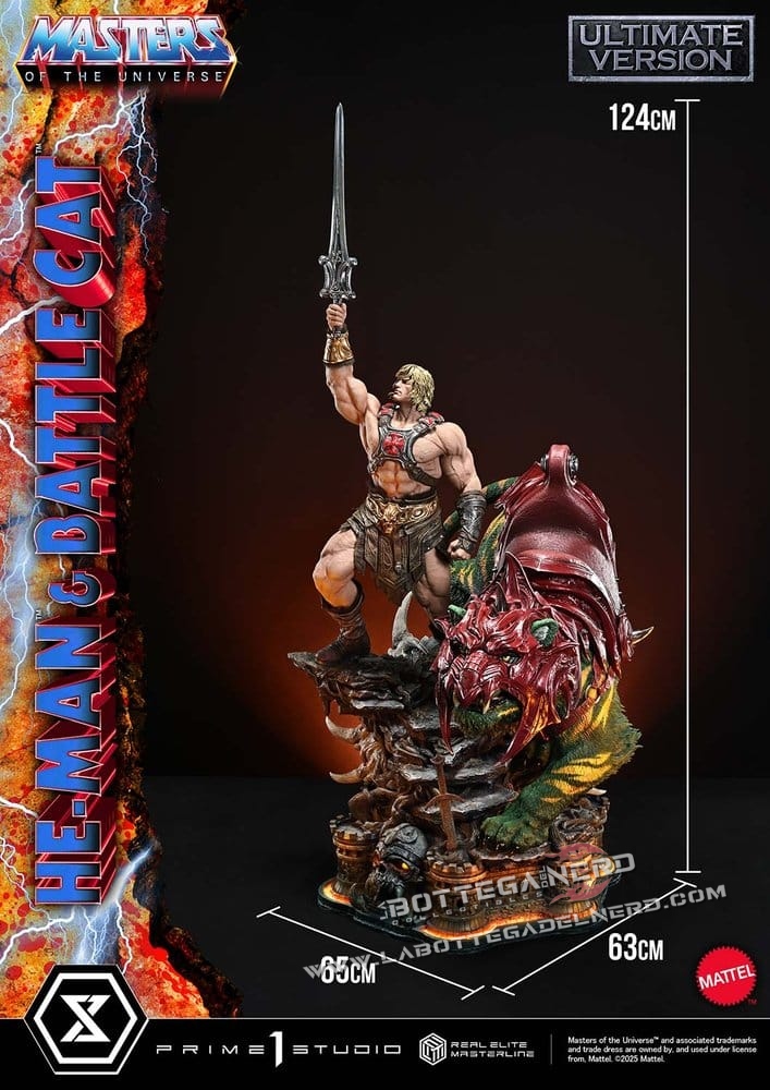Masters of the Universe - Statue 1/4 He-Man & Battle Cat Bonus 86cm - immagine 12