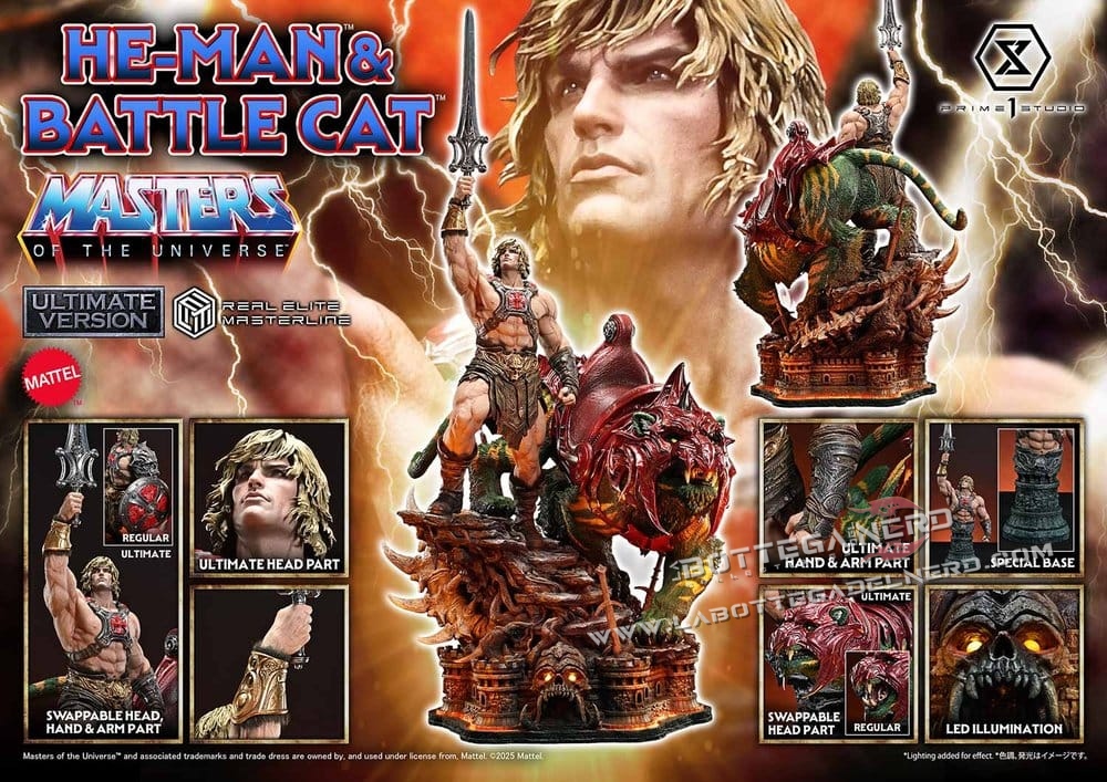 Masters of the Universe - Statue 1/4 He-Man & Battle Cat Bonus 86cm - immagine 13