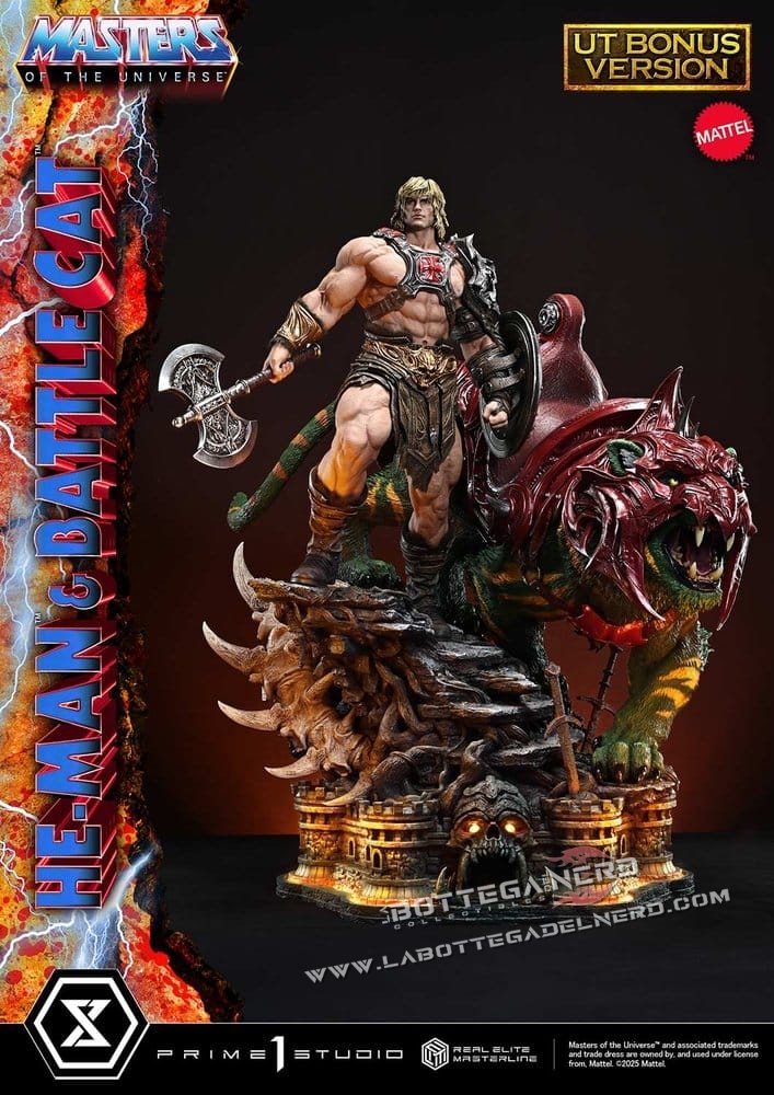 Masters of the Universe - Statue 1/4 He-Man & Battle Cat Bonus 86cm - immagine 3