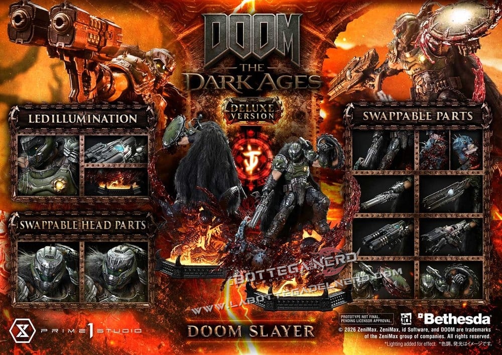 DOOM: The Dark Ages - Ultimate Statue 1/4 DOOM Slayer Dx Bonus 77cm - immagine 17