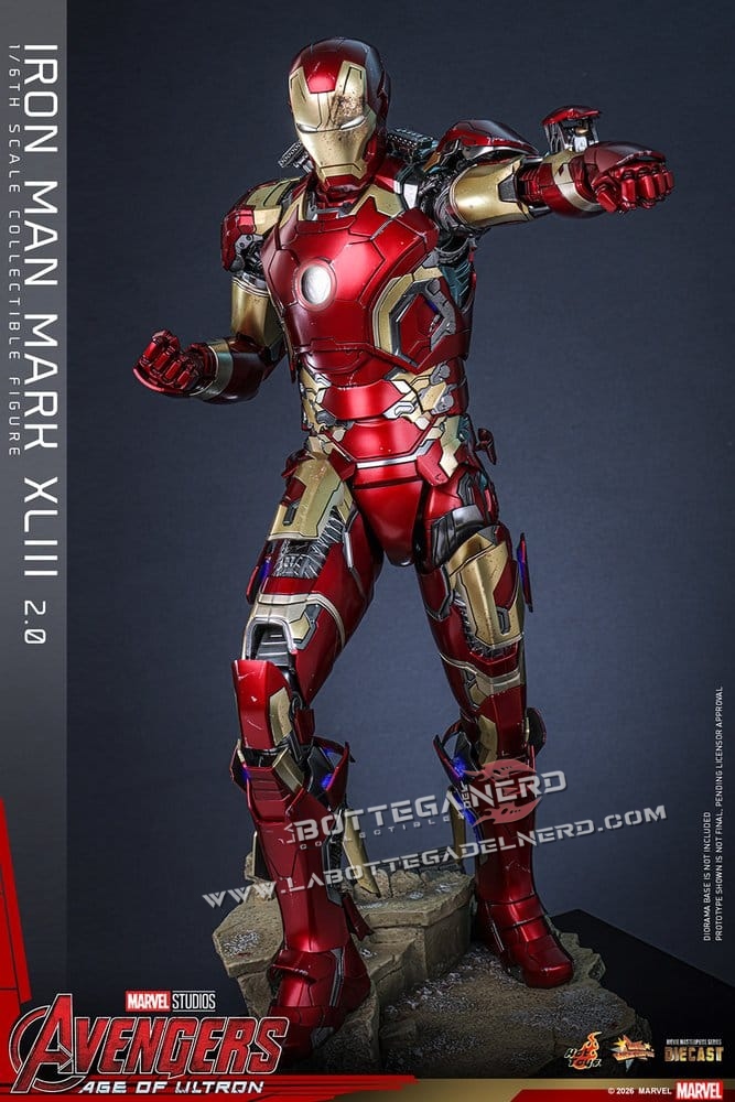 Avengers: Age of Ultron - Diecast Action Figure 1/6 Iron Man XLIII 32cm - immagine 2