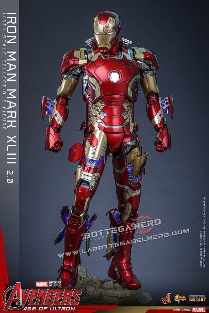 Avengers: Age of Ultron - Diecast Action Figure 1/6 Iron Man XLIII 32cm - immagine 7