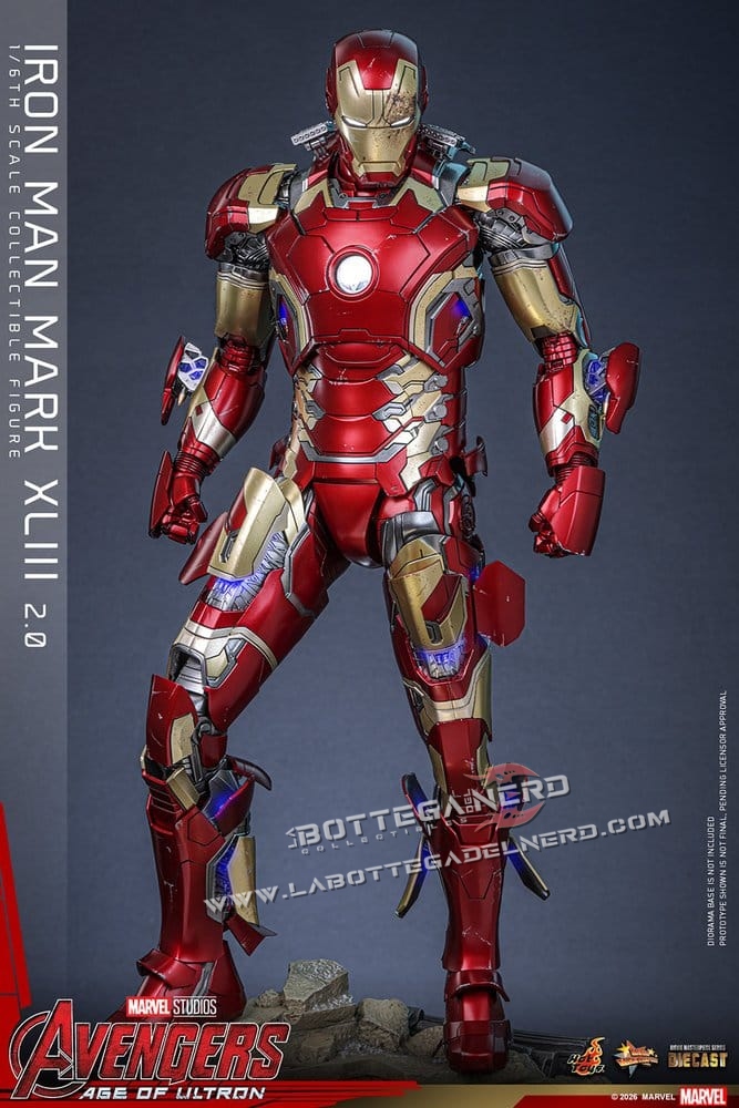 Avengers: Age of Ultron - Diecast Action Figure 1/6 Iron Man XLIII 32cm - immagine 6
