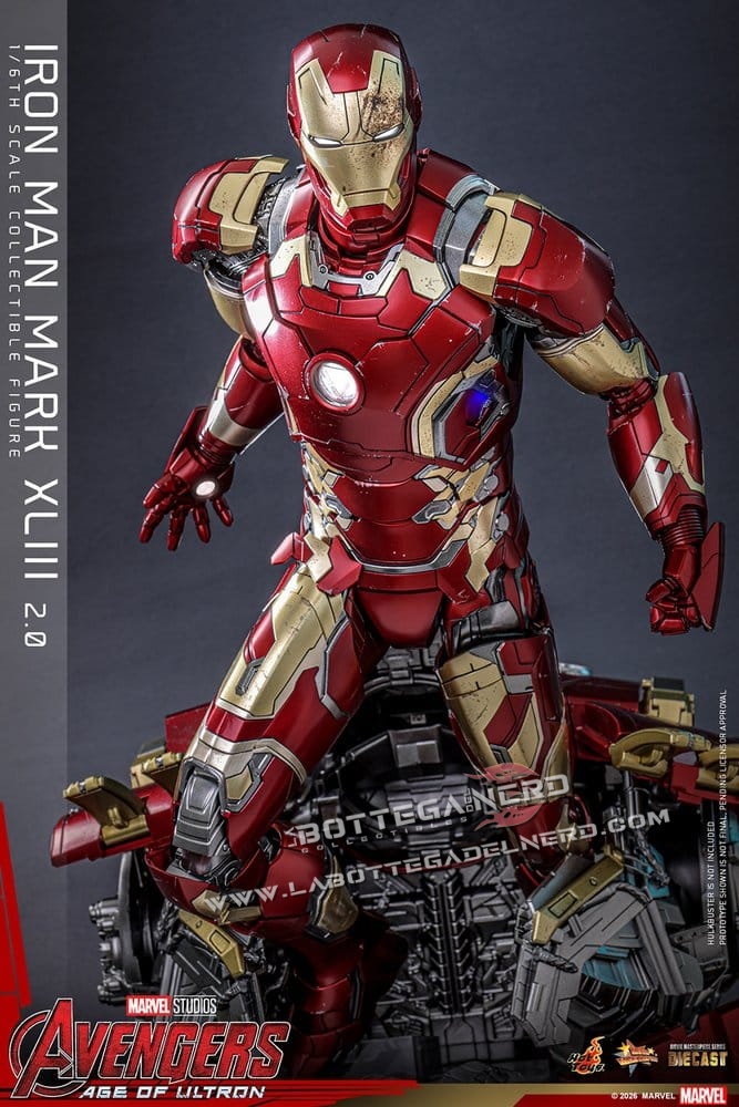 Avengers: Age of Ultron - Diecast Action Figure 1/6 Iron Man XLIII 32cm - immagine 5