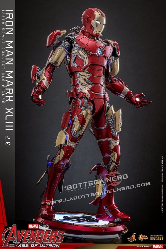 Avengers: Age of Ultron - Diecast Action Figure 1/6 Iron Man XLIII 32cm - immagine 4