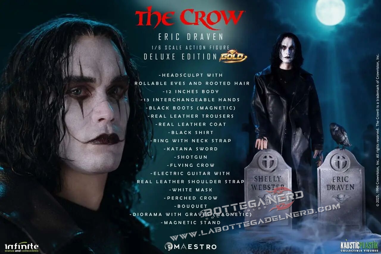 The Crow - Action Figure 1/6 Eric Draven Luxury Deluxe Gold 30cm - immagine 8