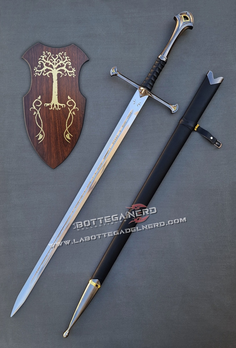 The Lord of the Rings - Anduril di Aragorn + Fodero e Pannello a muro - immagine 6