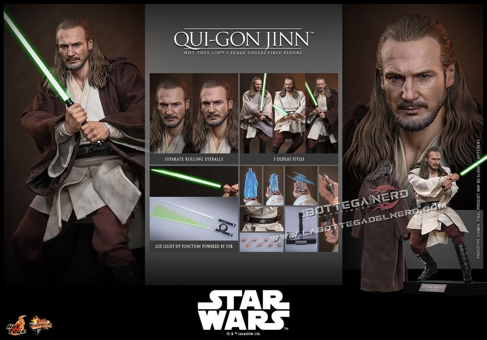 Star Wars - Action Figure 1/6 Qui-Gon Jinn (Collector Edition) 32cm - immagine 11