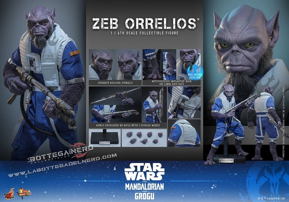 The Mandalorian & Grogu - Masterpiece Action Figure 1/6 Zeb Orrelios 33cm - immagine 10