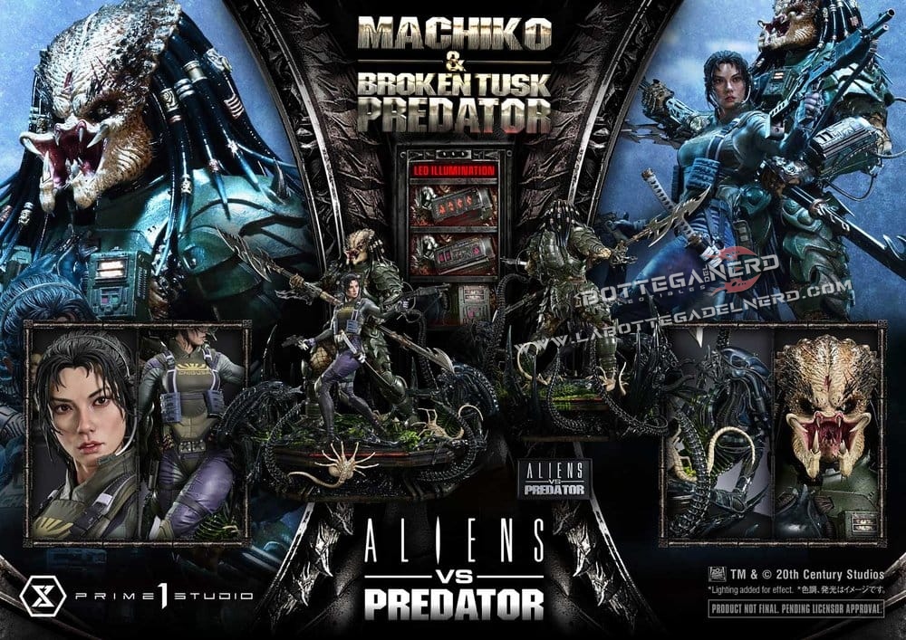Aliens vs. Predator - Statue 1/4 Machiko & Broken Tusk Predator 79cm - immagine 17