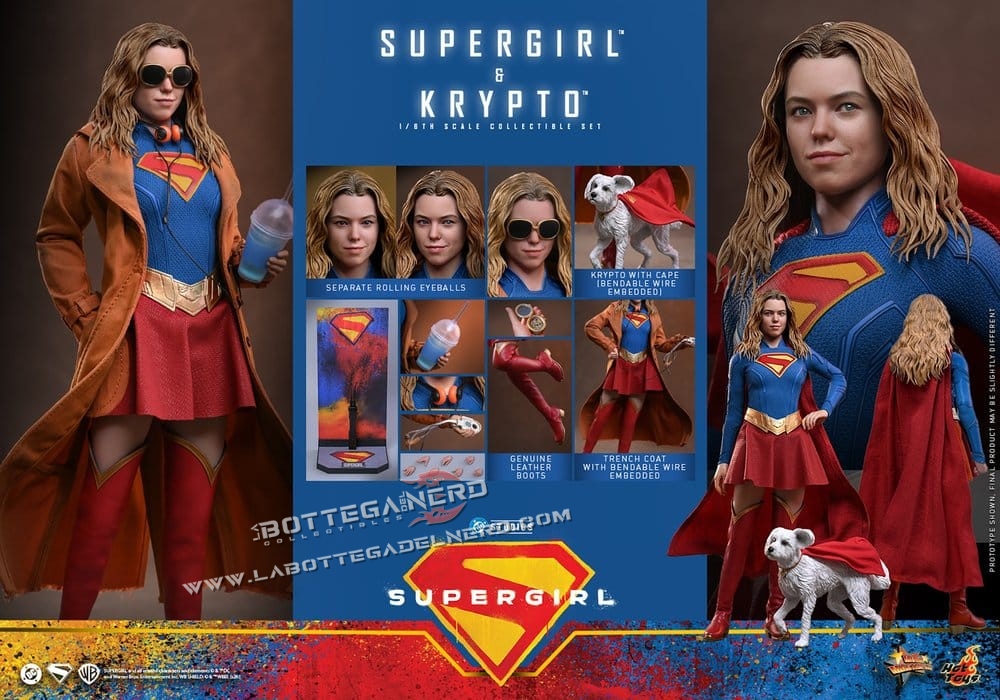 DC Comics - Masterpiece Action Figure Set Supergirl & Krypto 28cm - immagine 10