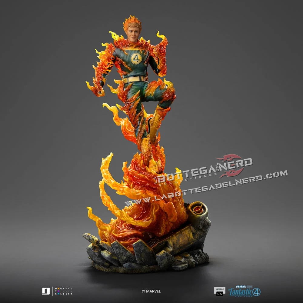 Fantastic Four - Statue 1/10 Human Torch (Blue Suit Variant) 30cm - immagine 2