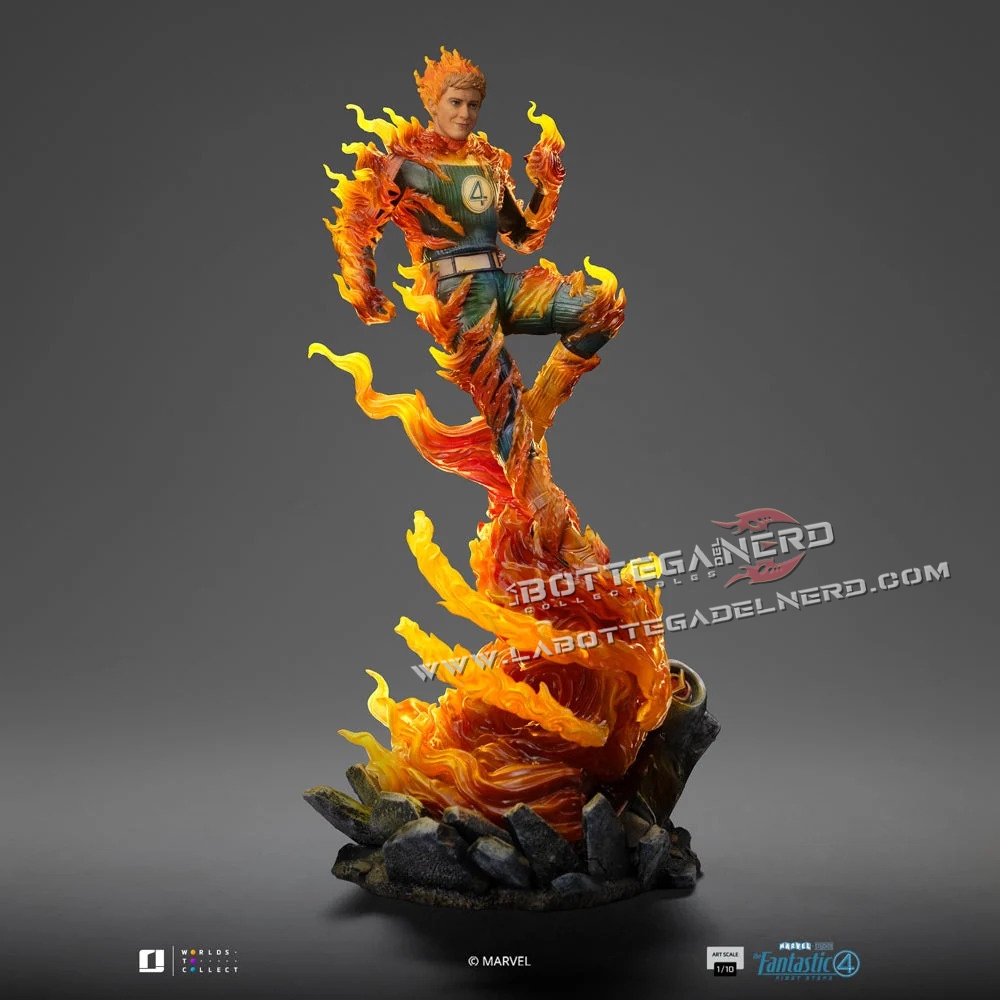 Fantastic Four - Statue 1/10 Human Torch (Blue Suit Variant) 30cm - immagine 3